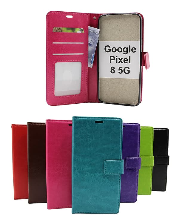 Crazy Horse Wallet Google Pixel 8 5G Turkos