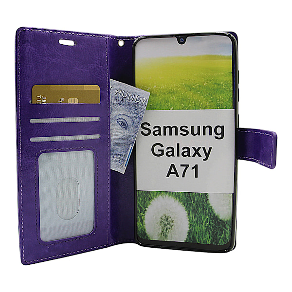 Crazy Horse Wallet Samsung Galaxy A71 (A715F/DS) Lila