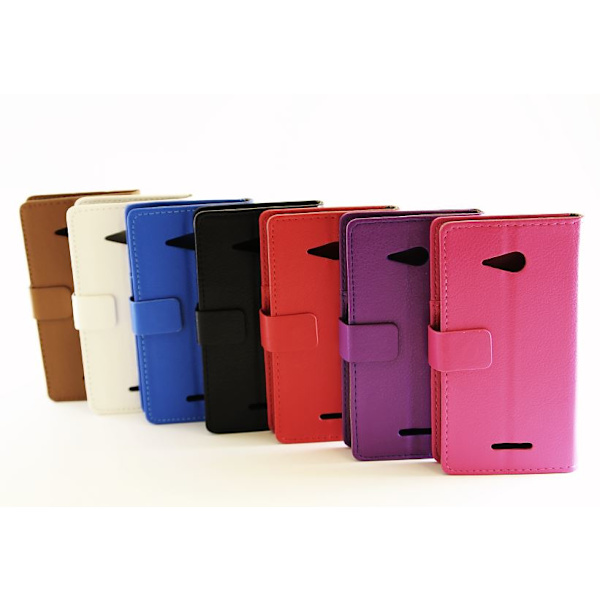 Standcase wallet Sony Xperia E4g (E2003) Hotpink