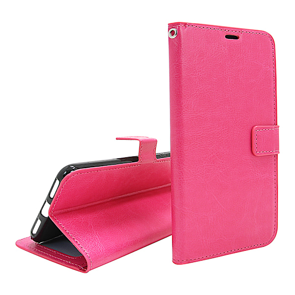 Crazy Horse Wallet ZTE Blade A5 2019 Hotpink