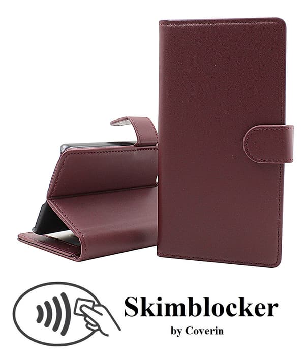 Skimblocker Samsung Galaxy A40 Magnet Plånboksfodral Svart