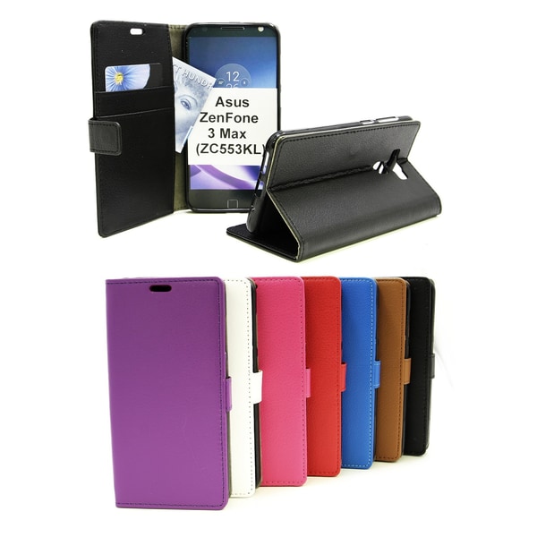 Standcase Wallet Asus ZenFone 3 Max (ZC553KL) Röd