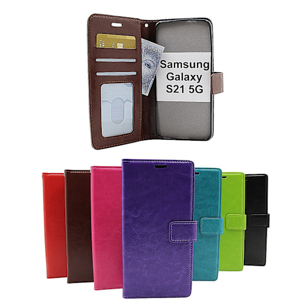 Crazy Horse Wallet Samsung Galaxy S21 5G (G991B) Brun
