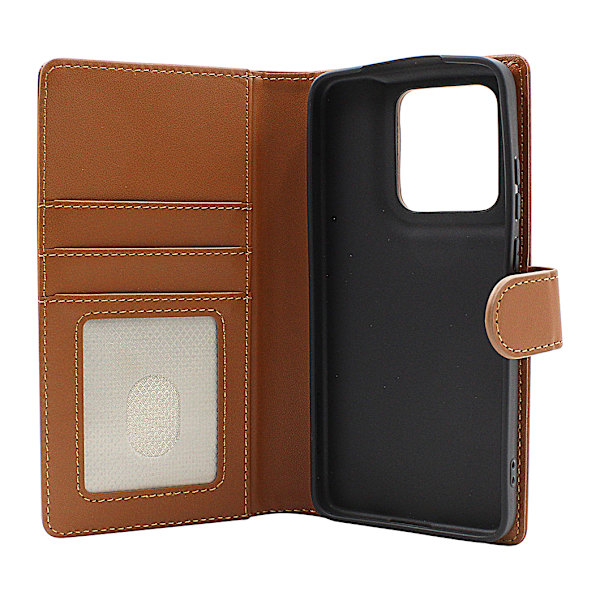 Skimblocker Motorola Edge 50 Neo Plånboksfodral Brun