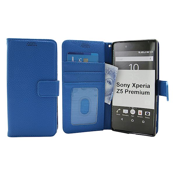 New Standcase Wallet Sony Xperia Z5 Premium (E6853) Blå