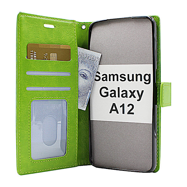 Crazy Horse Wallet Samsung Galaxy A12 (A125F/DS) Grön