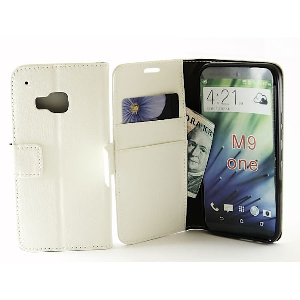 Standcase TPU wallet HTC One (M9) Vit