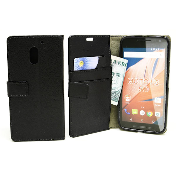 Standcase Wallet Lenovo Motorola Moto E3 / 3rd generation Svart