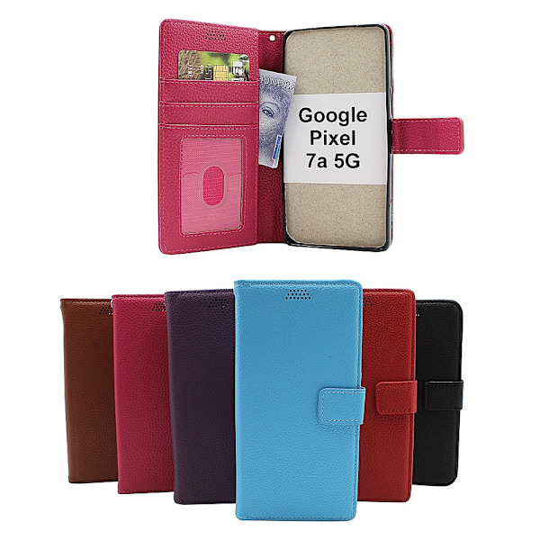 New Standcase Wallet Google Pixel 7a 5G Ljusblå