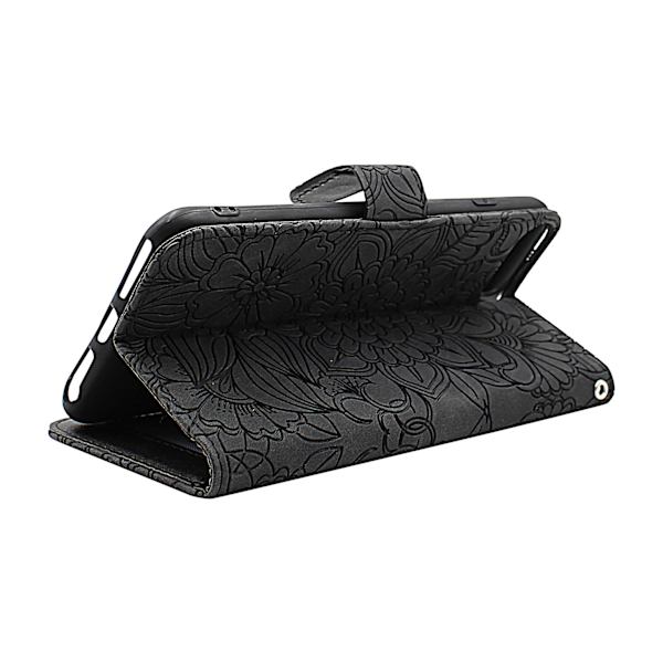 Flower Standcase Wallet iPhone 6 Plus / 7 Plus / 8 Plus Blå