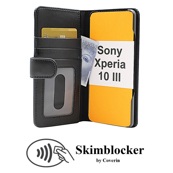 Skimblocker Plånboksfodral Sony Xperia 10 III (XQ-BT52) Svart