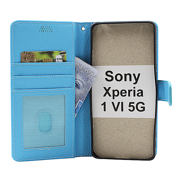 New Standcase Sony Xperia 1 VI 5G Plånboksfodral Ljusblå