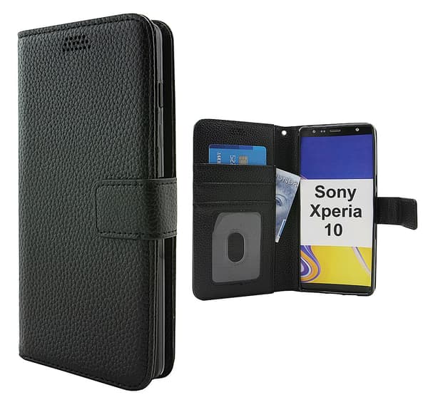 Standcase Wallet Sony Xperia 10 Svart