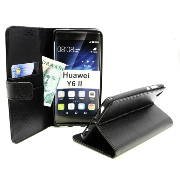 Standcase Wallet Huawei Y6 II Svart