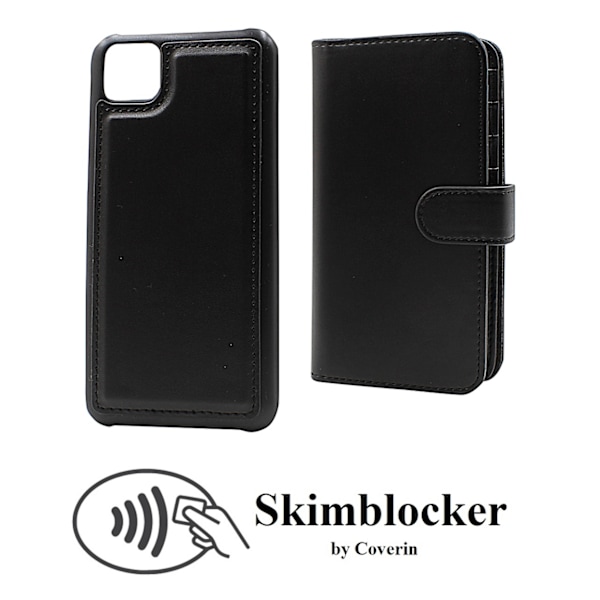 Skimblocker XL Magnet Wallet Huawei Y5p (Svart)