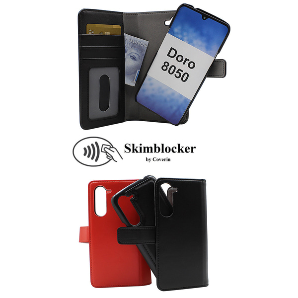 Skimblocker Magnet Wallet Doro 8050 Röd
