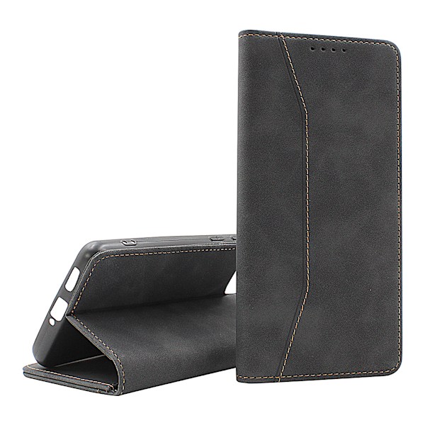 Fancy Standcase Wallet iPhone 14 (6.1) Mörkblå