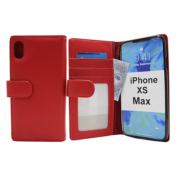 Skimblocker Plånboksfodral iPhone Xs Max Röd