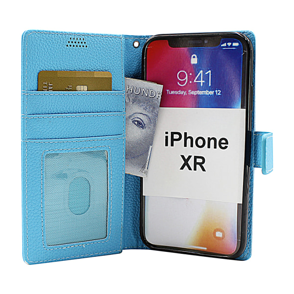 Standcase Wallet iPhone XR Ljusblå