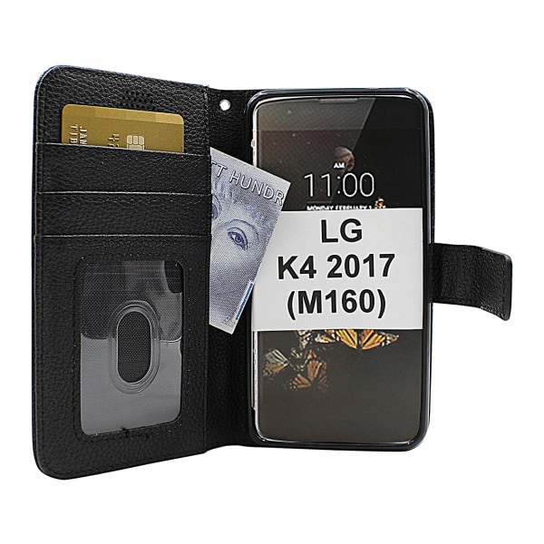 New Standcase Wallet LG K4 2017 (M160) Svart