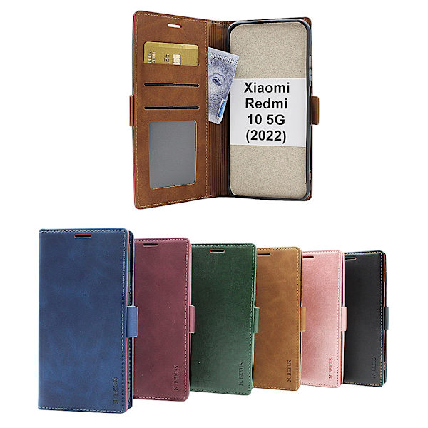 Lyx Standcase Wallet Xiaomi Redmi 10 5G (2022) Vinröd