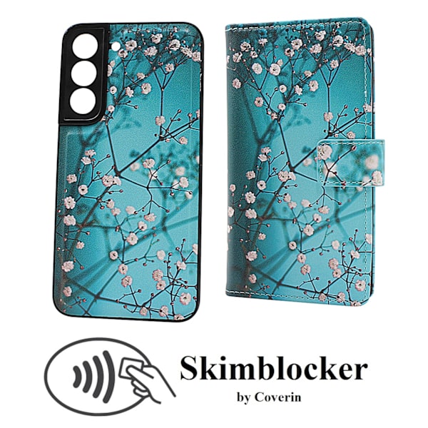 Skimblocker Galaxy S22 5G Magnet Plånboksfodral Design