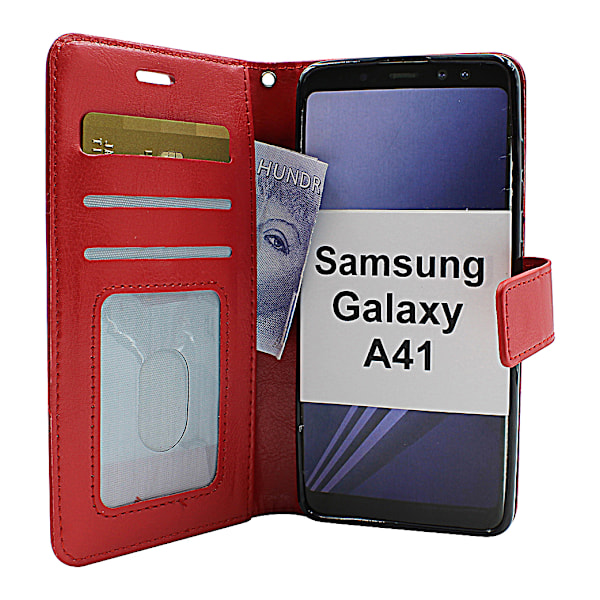 Crazy Horse Wallet Samsung Galaxy A41 Röd