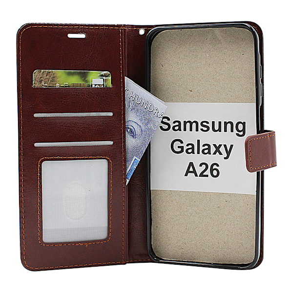 Crazy Horse Samsung Galaxy A26 Plånboksfodral Brun