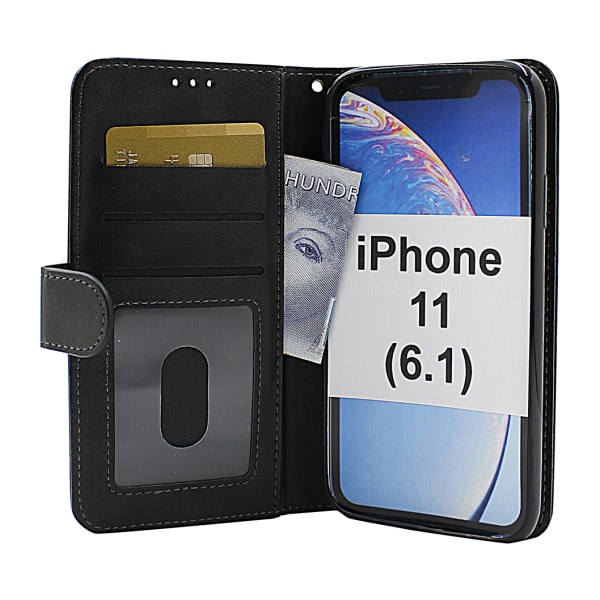Zipper Standcase Wallet iPhone 11 (6.1) Svart