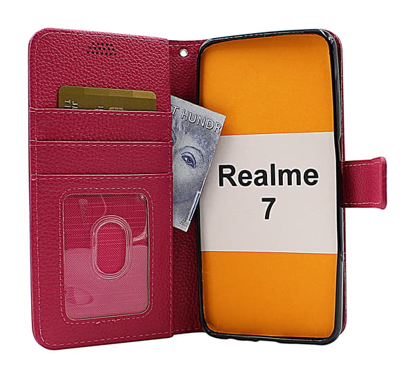 New Standcase Wallet Realme 7 Röd
