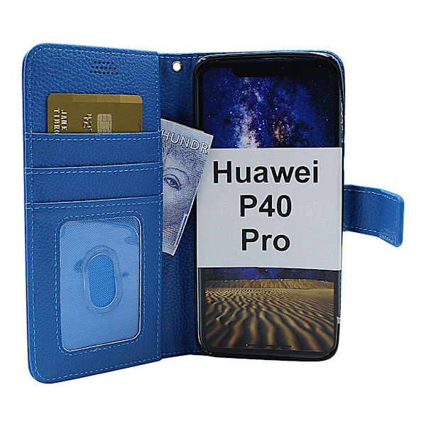 New Standcase Wallet Huawei P40 Pro Blå