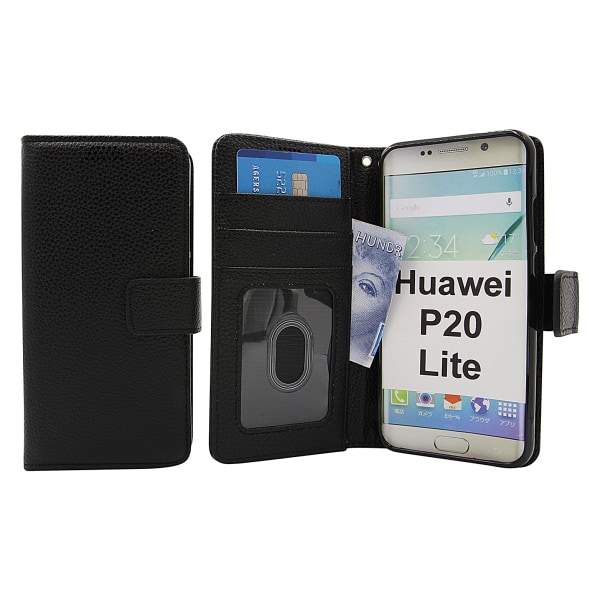 New Standcase Wallet Huawei P20 Lite (ANE-LX1) Svart