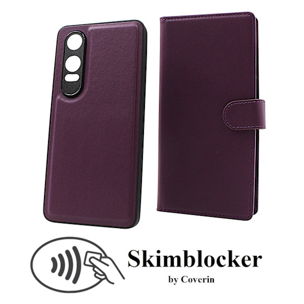 Skimblocker OnePlus Nord CE 4 Lite Magnet Plånboksfodral Mörklila