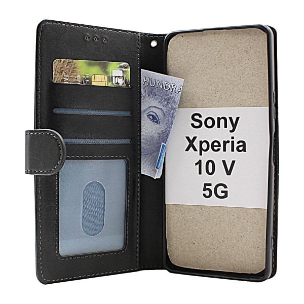 Zipper Standcase Wallet Sony Xperia 10 V 5G Grå
