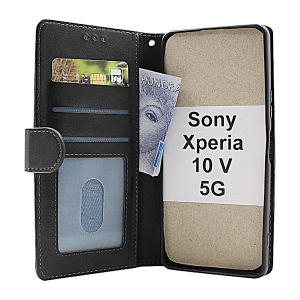 Zipper Standcase Wallet Sony Xperia 10 V 5G Grå