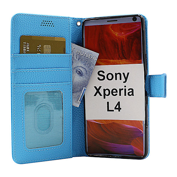 New Standcase Wallet Sony Xperia L4 Ljusblå