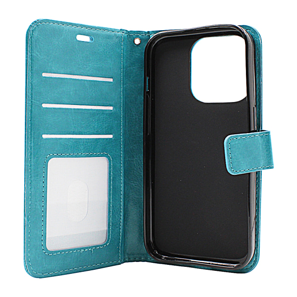 Crazy Horse Wallet iPhone 15 Pro Turkos