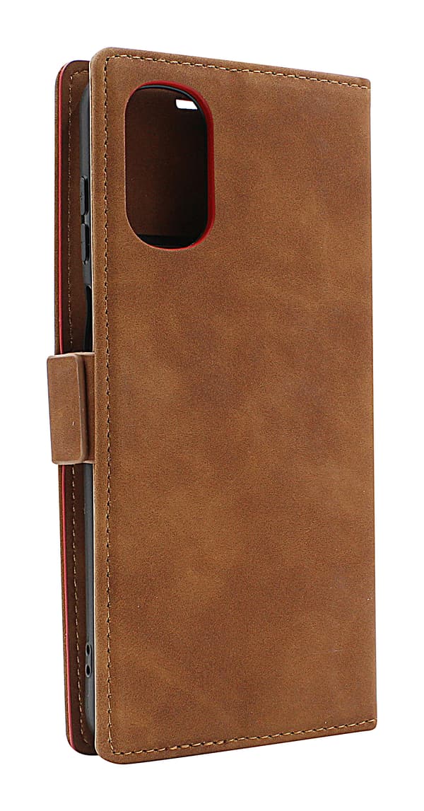 Lyx Standcase Wallet Motorola Moto E32s Svart