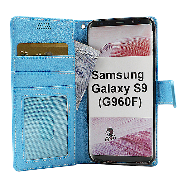 Standcase Wallet Samsung Galaxy S9 (G960F) Ljusblå