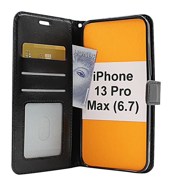 Crazy Horse Wallet iPhone 13 Pro Max (6.7) Hotpink