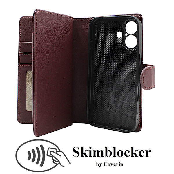 Skimblocker iPhone 16 XL Magnet Plånboksfodral Svart