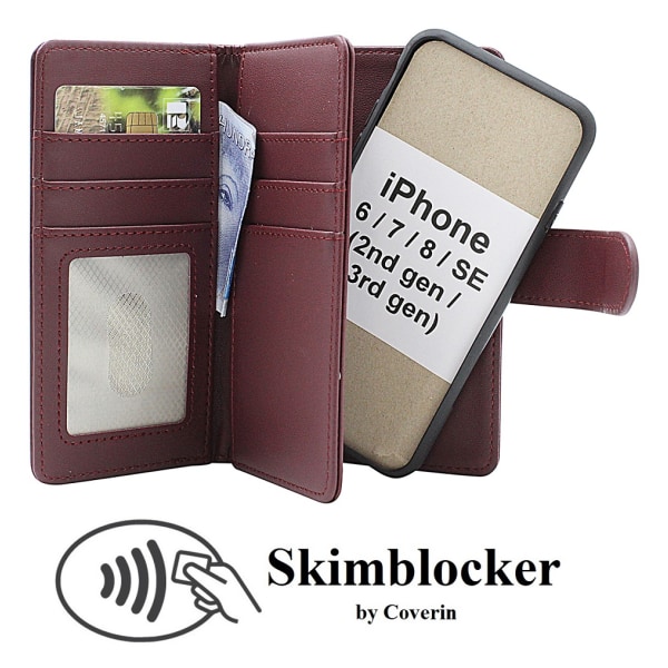 Skimblocker XL Magnet Fodral iPhone 6/7/8/SE 2nd/3rd Gen. Brun