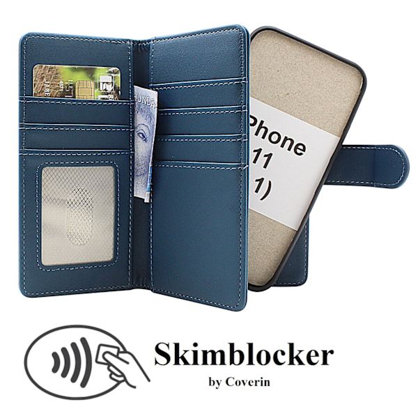 Skimblocker iPhone 11 (6.1) XL Magnet Plånboksfodral
