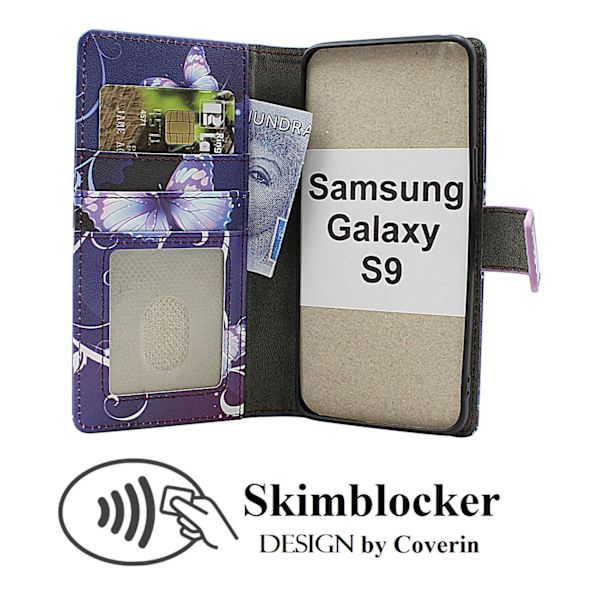 Skimblocker Samsung Galaxy S9 Plånboksfodral Design
