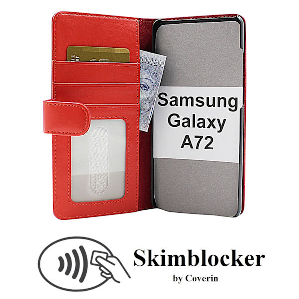 Skimblocker Plånboksfodral Samsung Galaxy A72 (A725F/DS) Svart