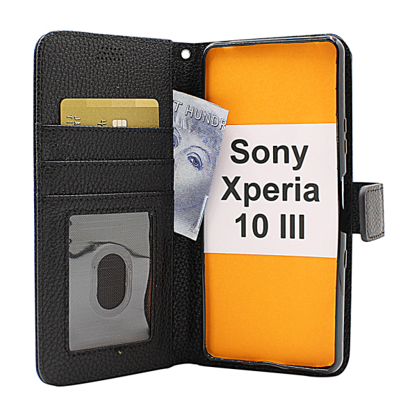 New Standcase Wallet Sony Xperia 10 III (XQ-BT52) Svart