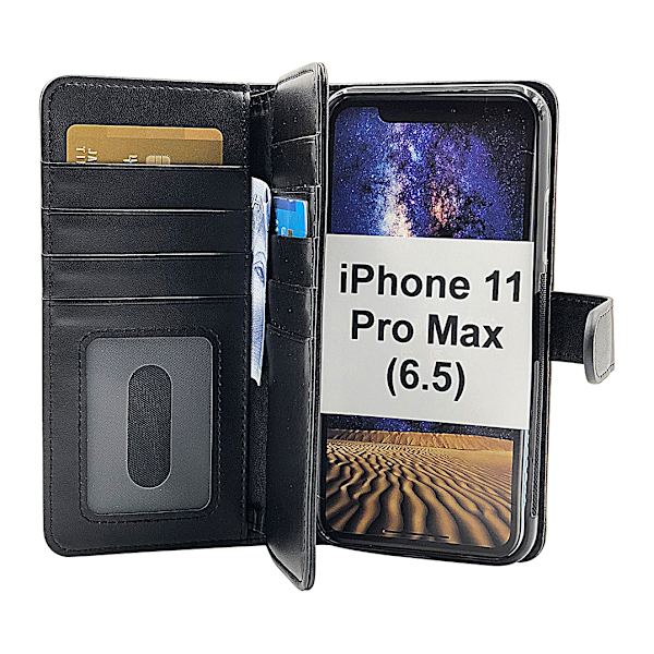 Skimblocker XL Magnet Wallet iPhone 11 Pro Max (6.5) Svart