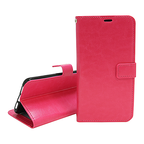 Crazy Horse Wallet Motorola Moto G6 Play Hotpink