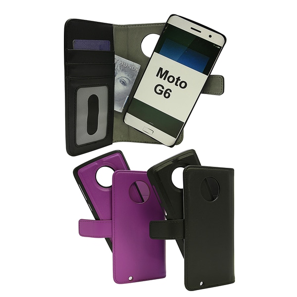 Magnet Wallet Motorola Moto G6 Svart