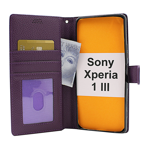 New Standcase Wallet Sony Xperia 1 III (XQ-BC52) Svart